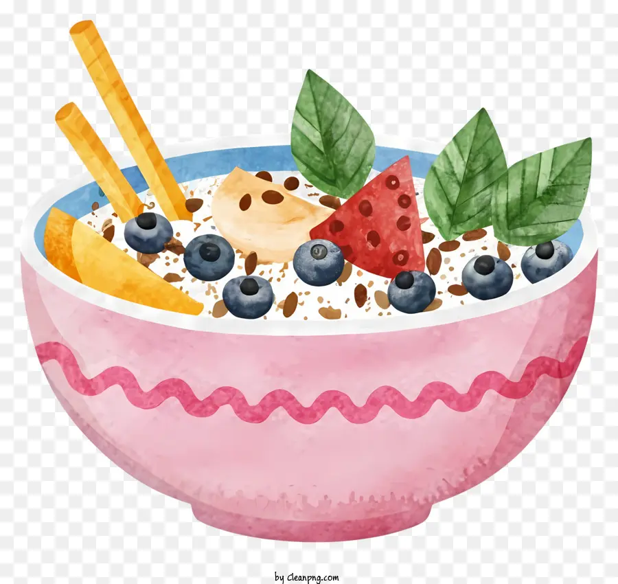 Cartoon，Tigela De Frutas E Nozes PNG