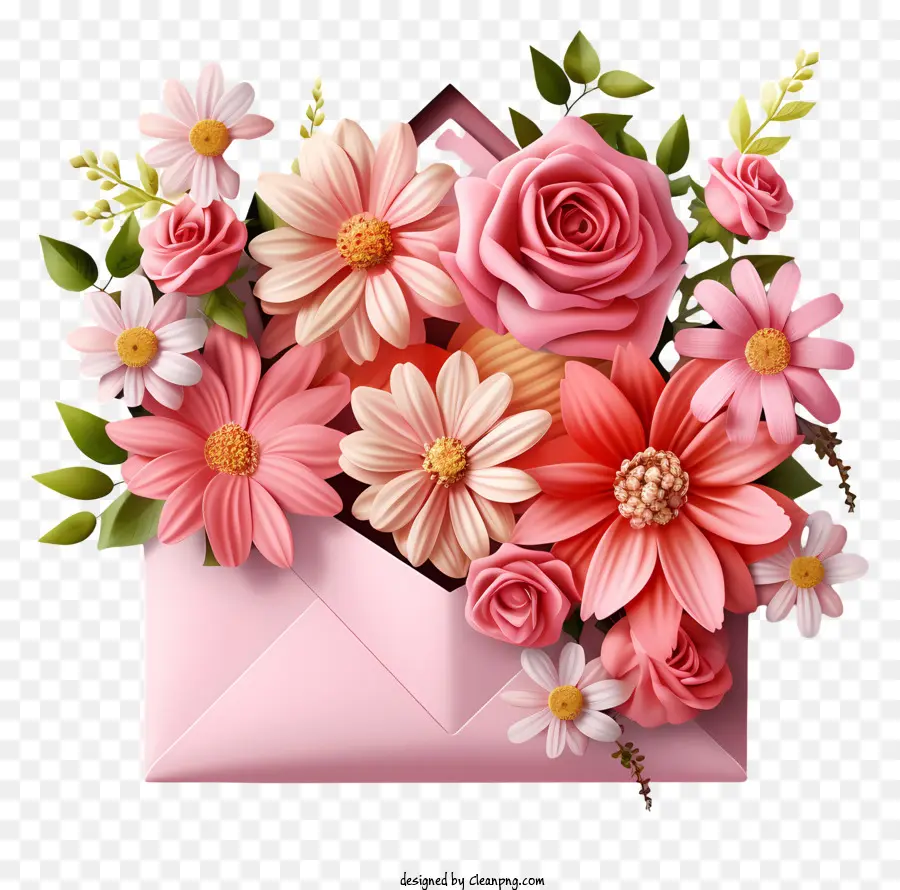 Coração De Envelope，Envelope Cor De Rosa PNG