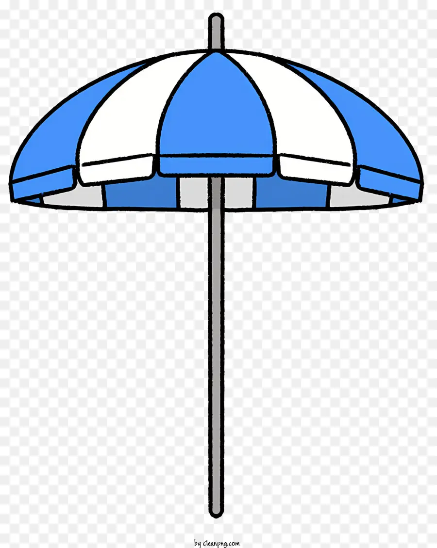 Guarda Chuva Azul E Branco，Guarda Chuva De Metal PNG