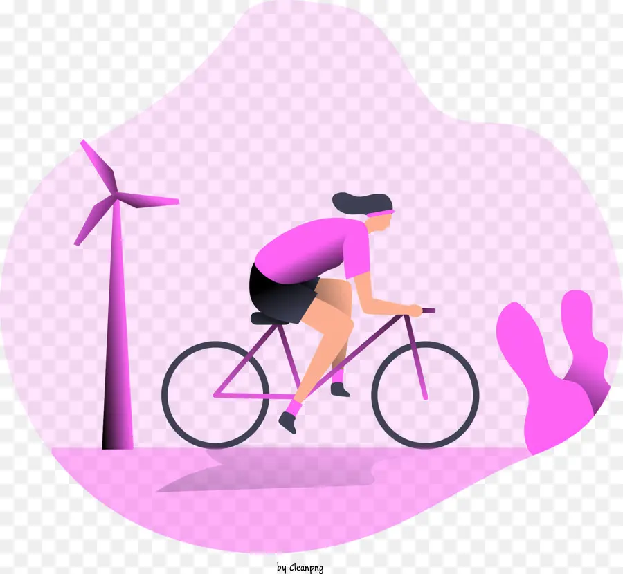 Cartoon，Mulher Andando De Bicicleta PNG