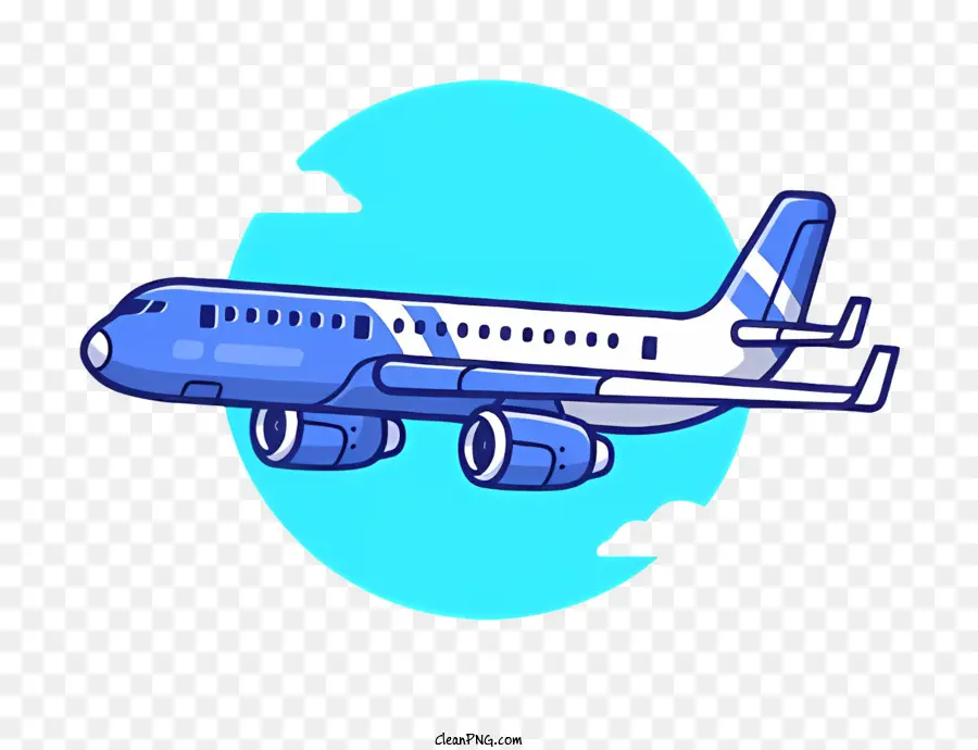 De Avião，Avião Azul PNG