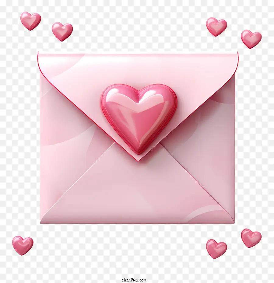 Envelope，Forma De Coração PNG