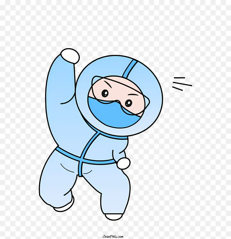 Personagem De Desenho Animado，Vestido Médico Azul PNG