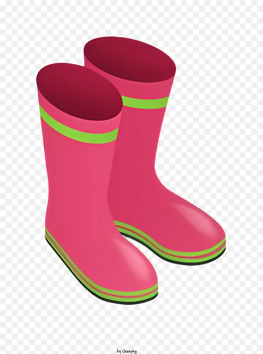 Cartoon，Botas De Borracha Rosa PNG