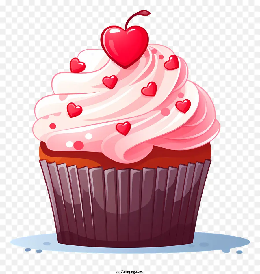 Bolinho，Cupcake Com Cereja PNG