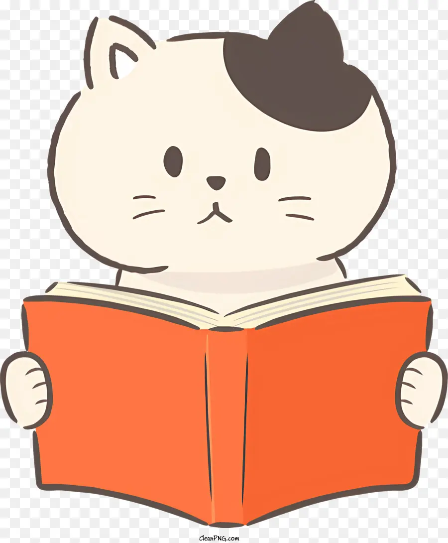 Livro De Leitura De Gatos，Gato Dos Desenhos Animados PNG