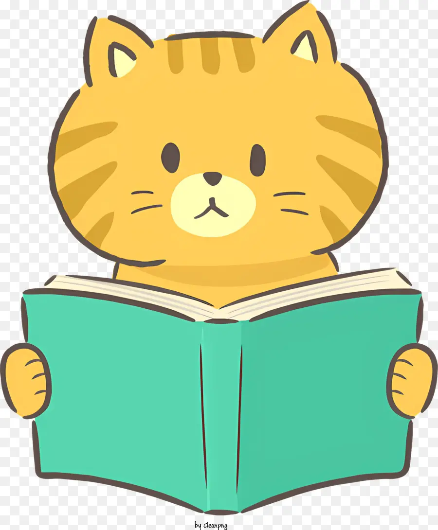 Livro De Leitura De Gatos，Gato Dos Desenhos Animados PNG