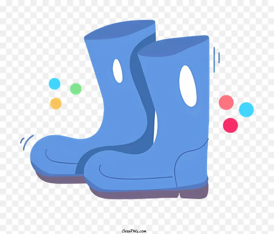 Cartoon，Botas De Borracha Azul PNG