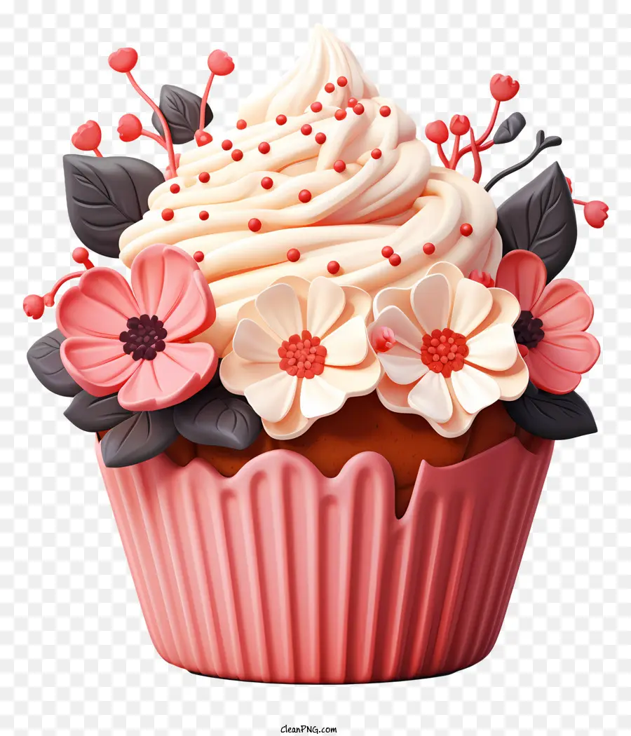 Cupcake，Cupcake Vermelho E Rosa PNG