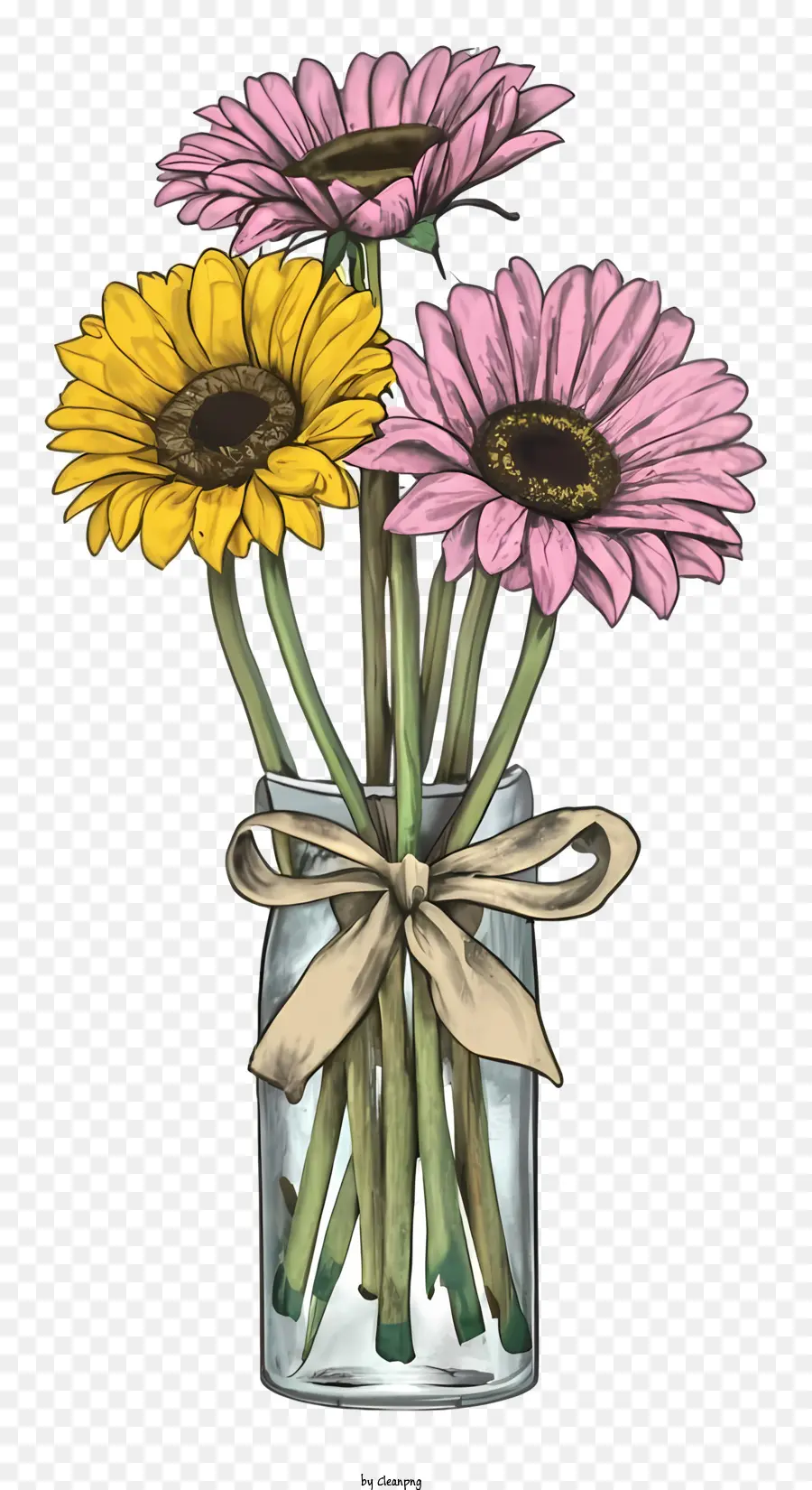 Desenho Animado，Flores Em Vaso PNG