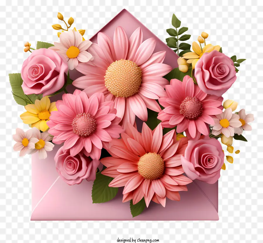 Envelope，Bouquet Of Flowers PNG