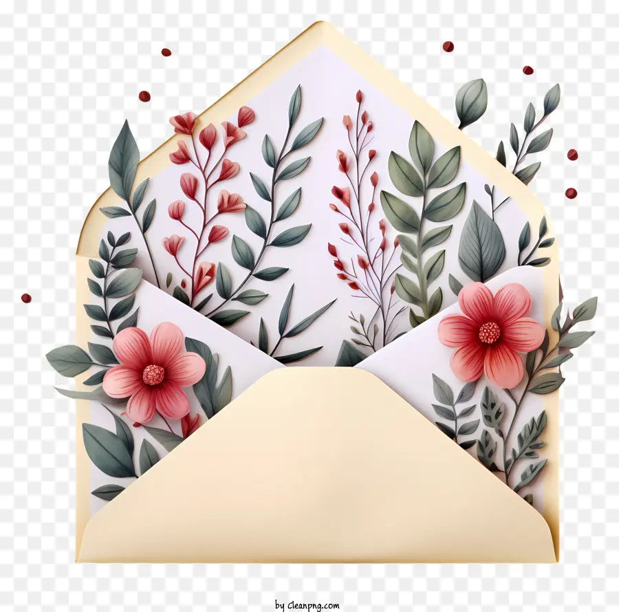 Envelope，Envelope Floral PNG