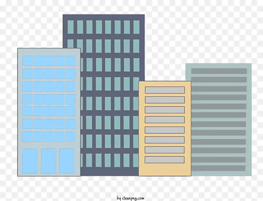 Edifícios Altos，Concreto E Vidro PNG