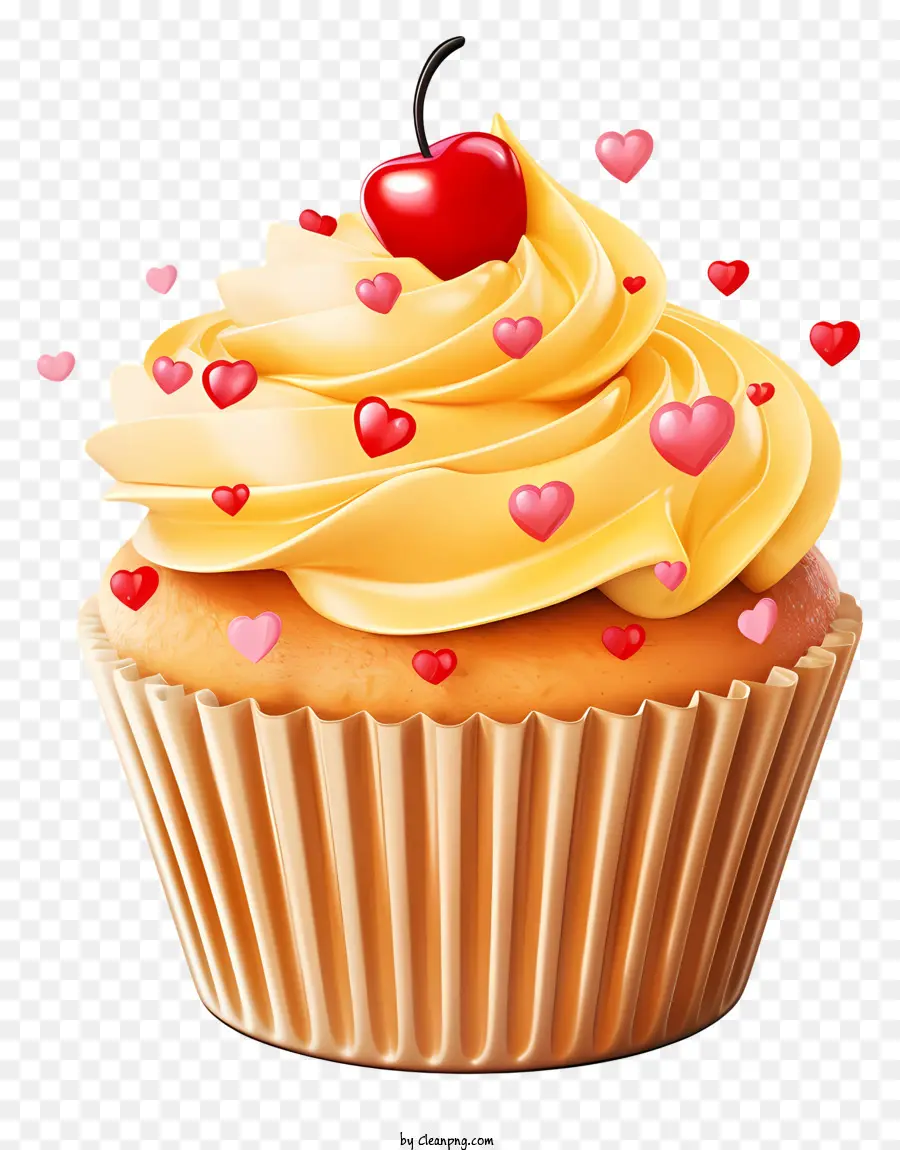 Cupcake，Cupcake Amarelo PNG