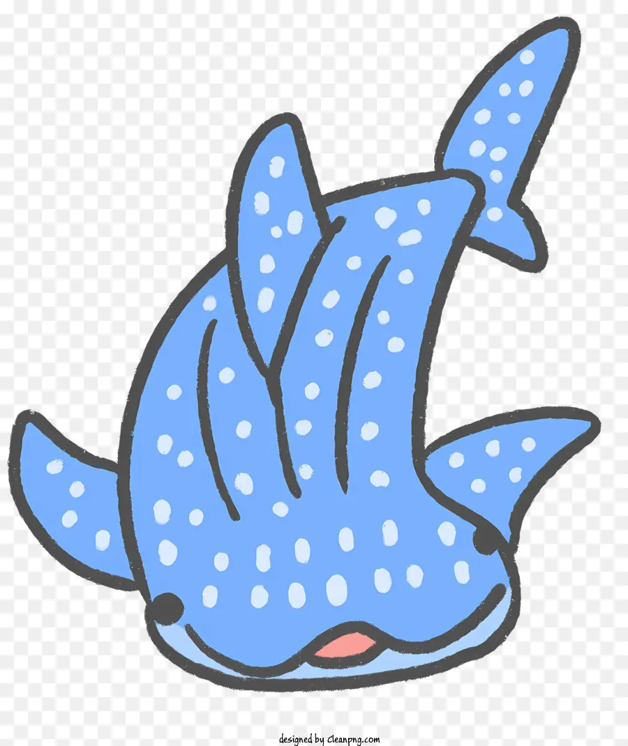 Cartoon De Tubarão，Tubarão Azul PNG