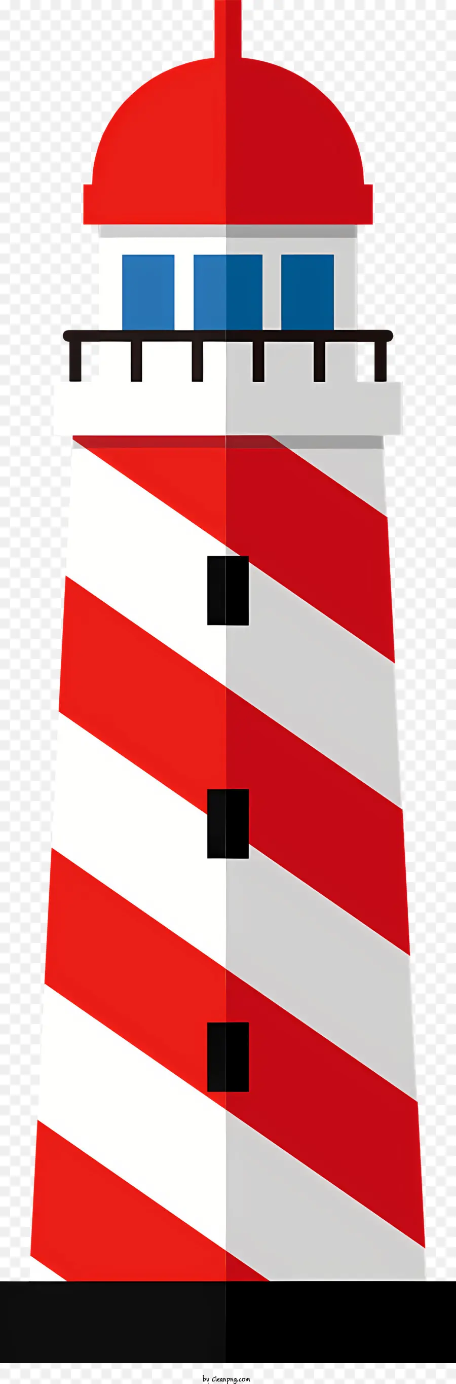 Lighthouse，Vermelho E Branco Listrado PNG