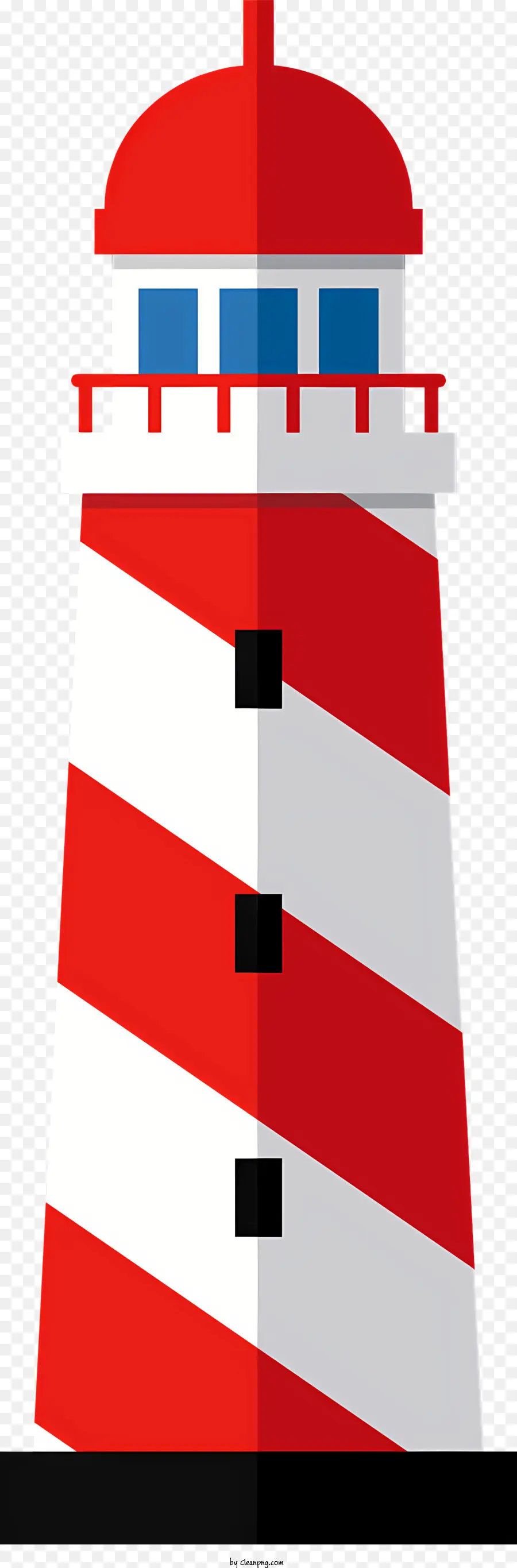 Lighthouse，Vermelho E Branco Listras PNG