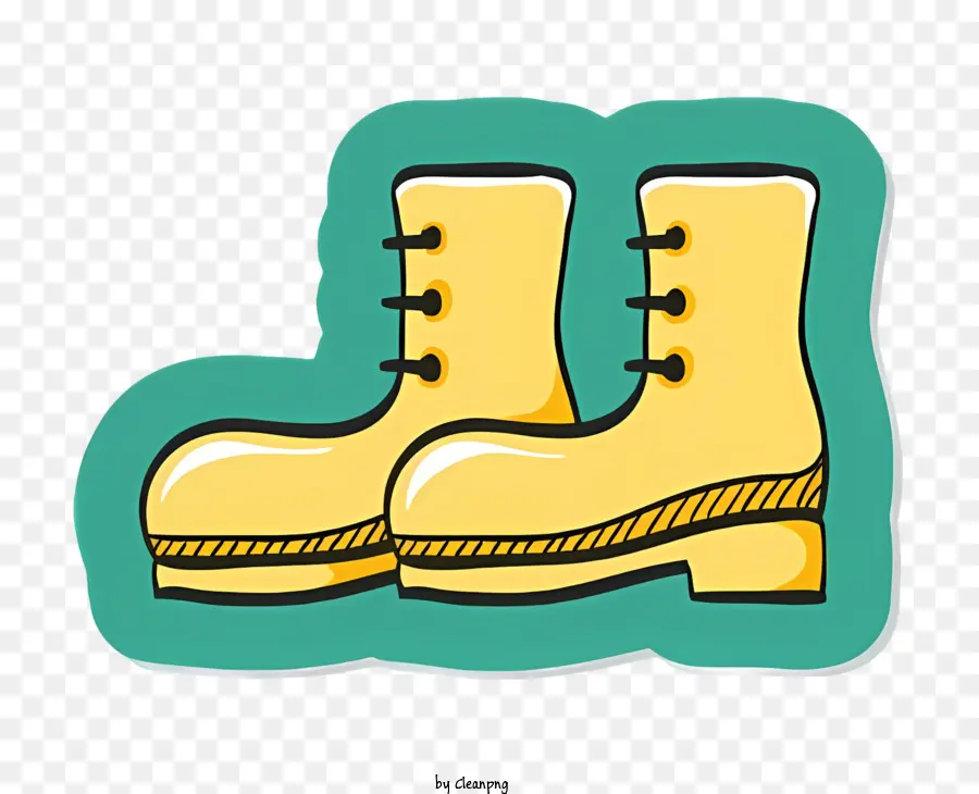 Cartoon，Botas De Borracha Amarela PNG