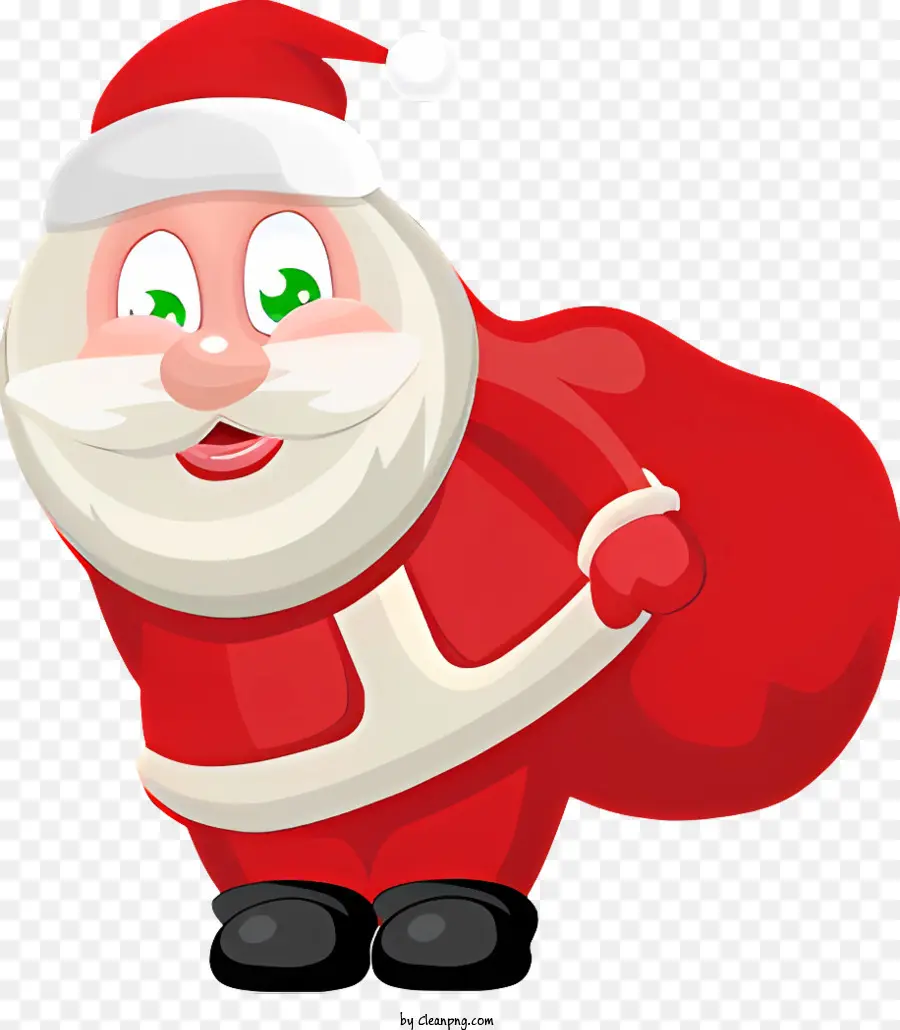 Personagem De Desenho Animado Do Papai Noel，Papai Noel Sorridente PNG