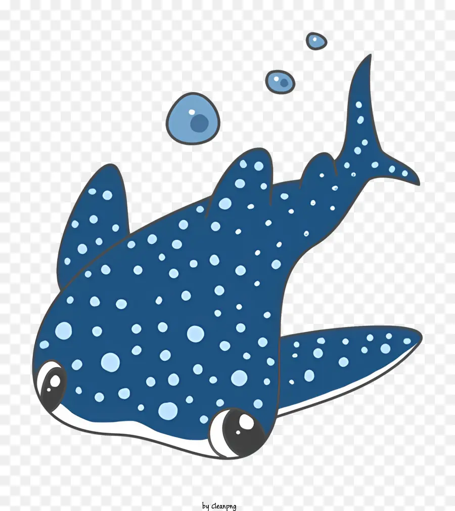 Tubarão Baleia，Azul Corpo PNG