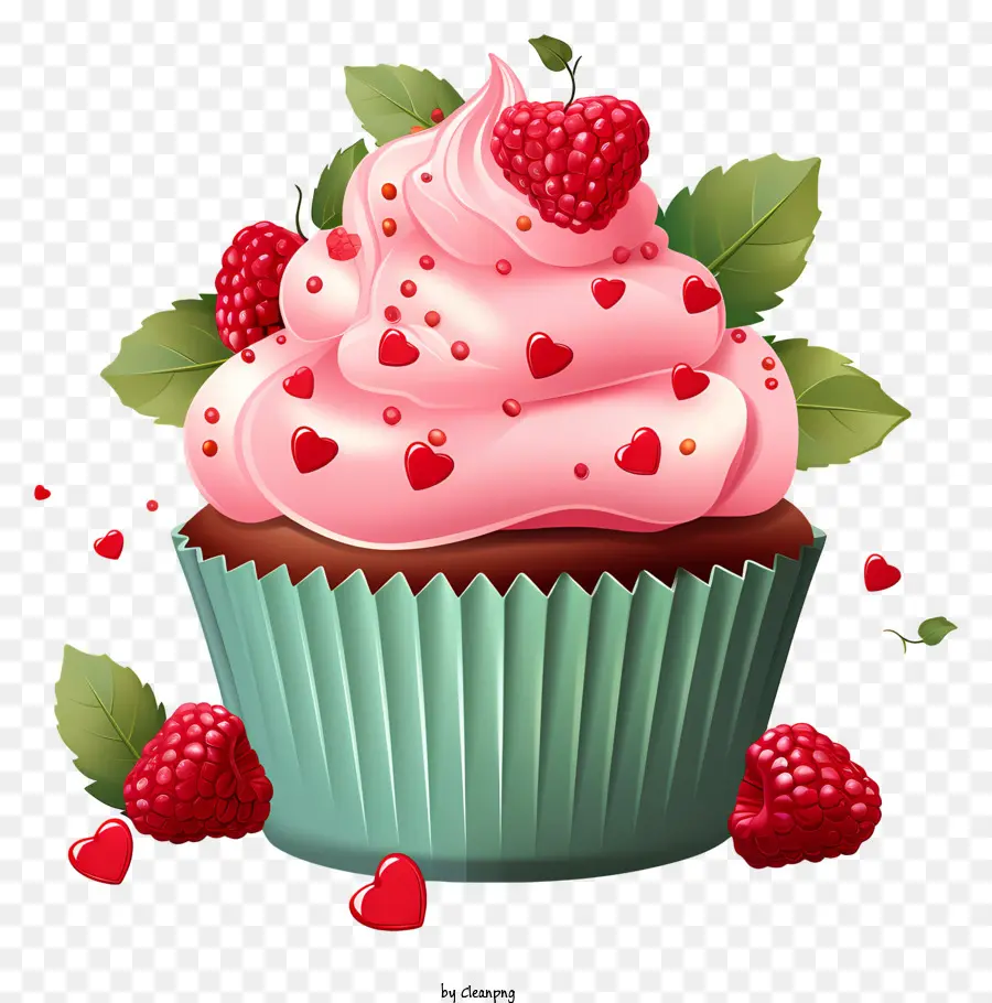 Cupcake，Framboesas PNG
