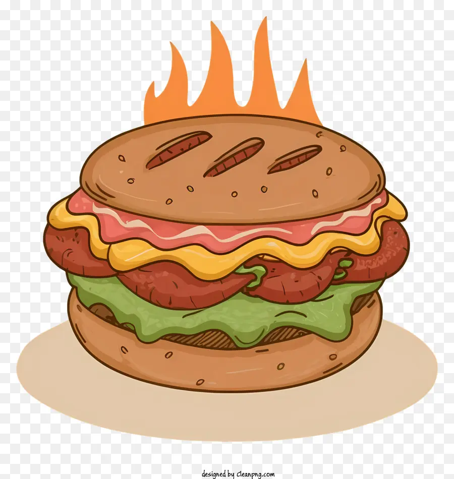 Cartoon，Hamburger PNG