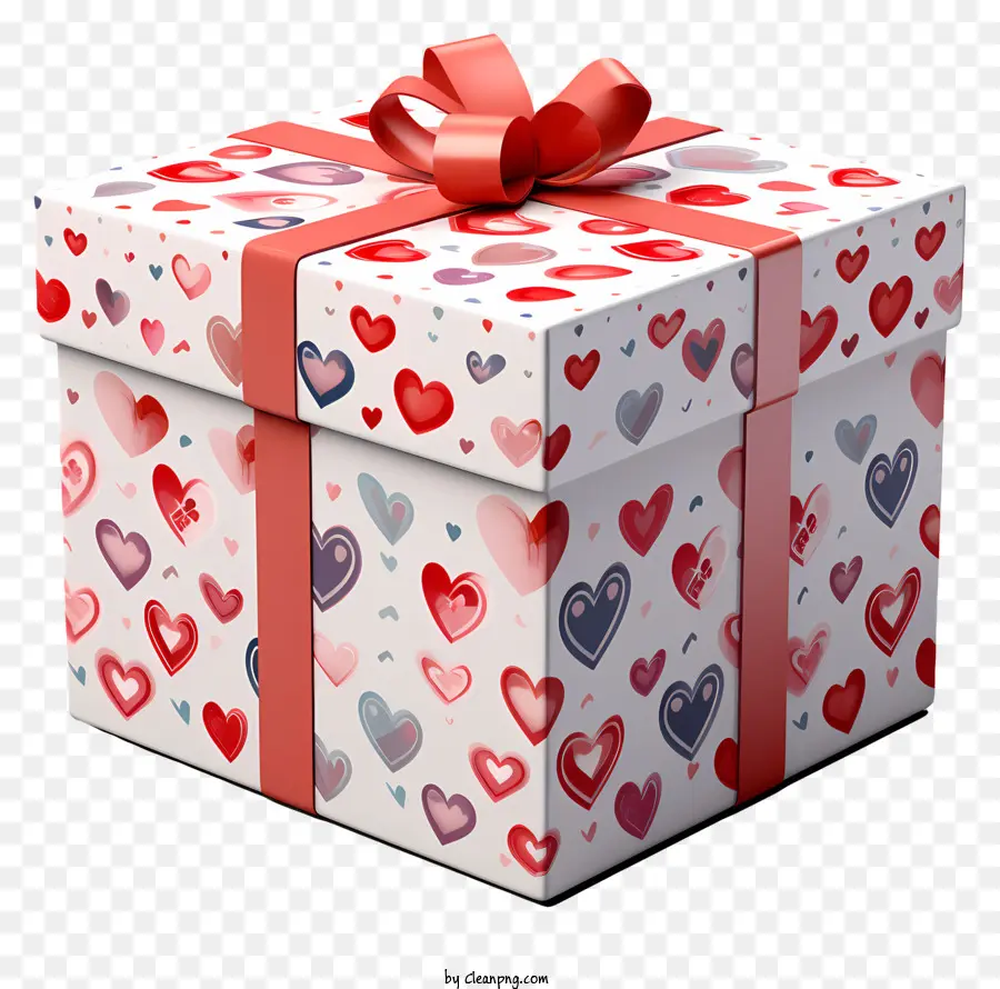 Caixa De Presente，Caixa De Presente Do Coração Vermelho PNG