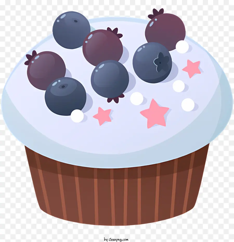 Cupcake，Mirtilos PNG