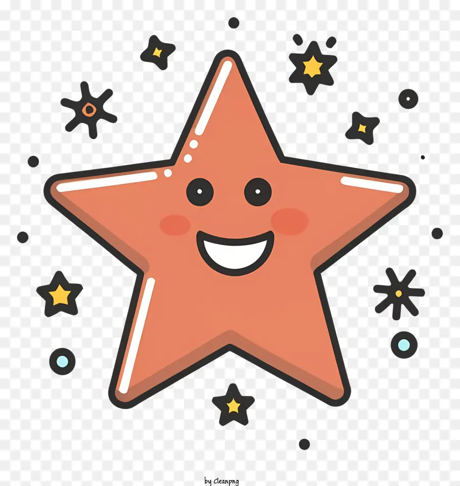 Cartoon，Sorrindo Estrelas Do Mar PNG