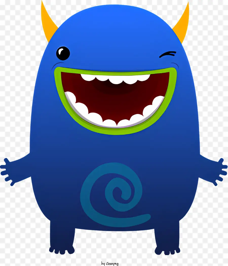 Monstro Azul，Horns E Presas PNG
