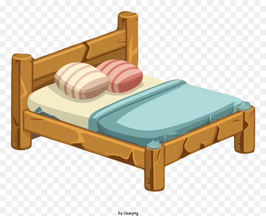 Cartoon，Cama De Madeira PNG