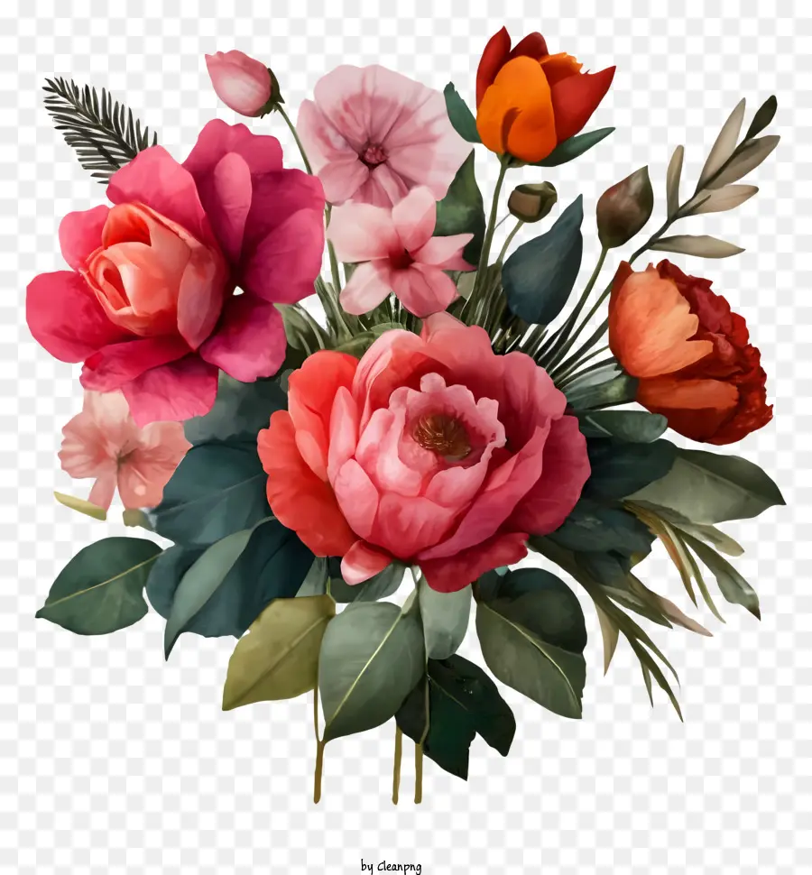Cartoon，Bouquet Of Flowers PNG