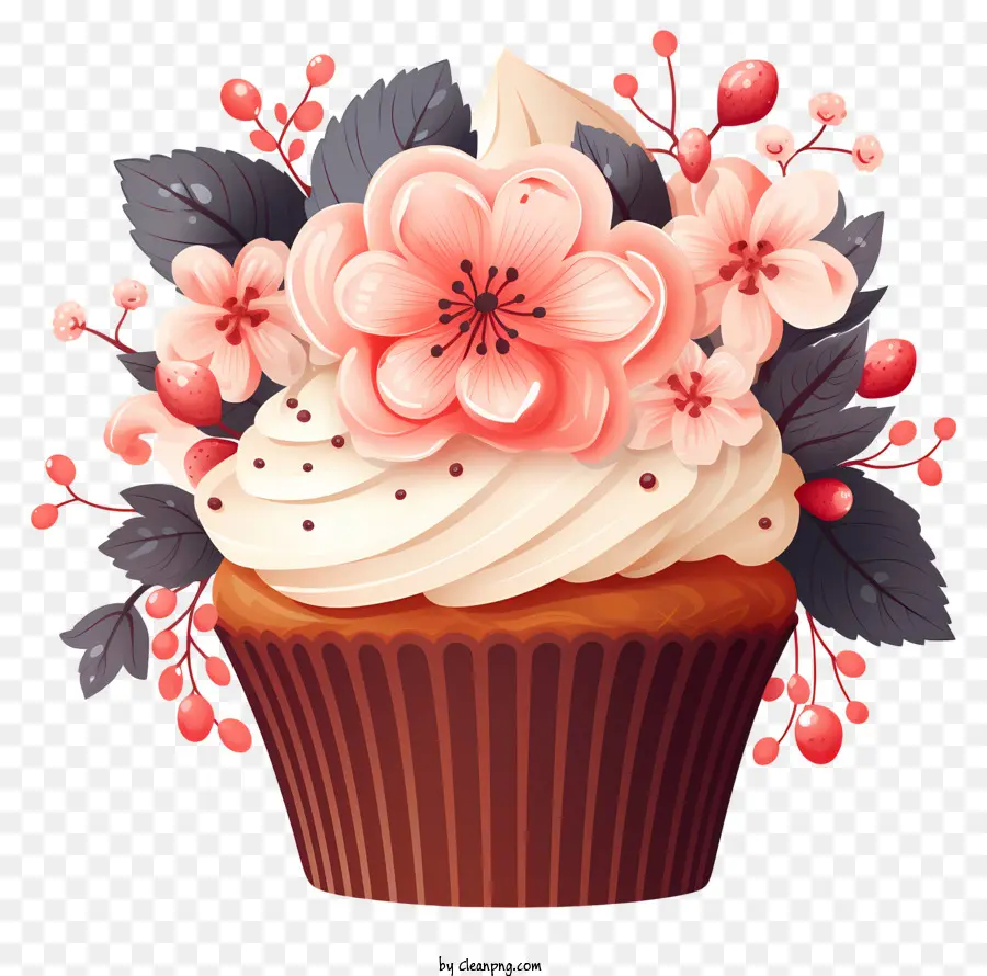 Cupcake，Arranjo Floral PNG