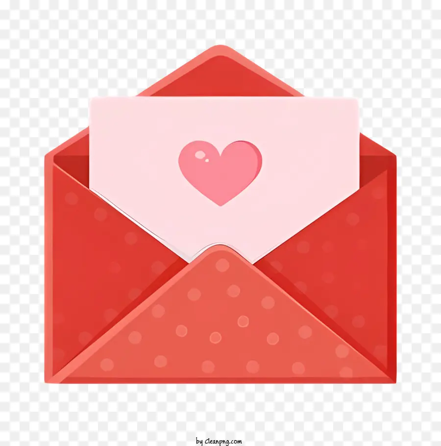 Letra，Envelope Vermelho PNG