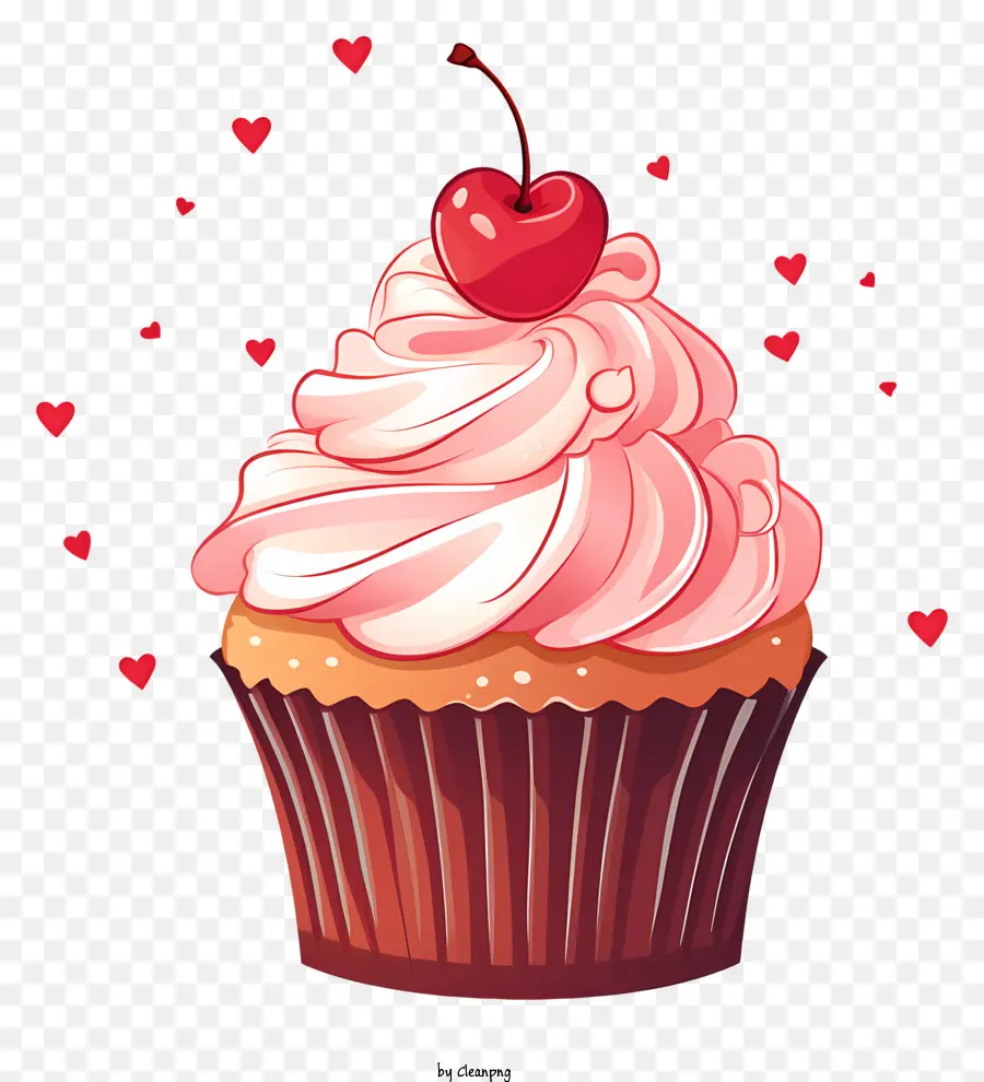 Cupcake，Glacê Rosa PNG