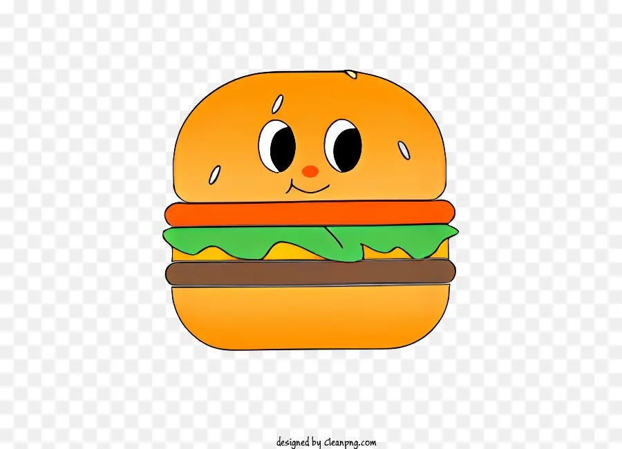 Cartoon Hamburger，Cartoon De Alimentos PNG