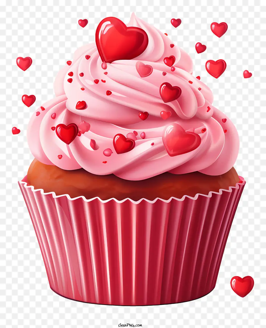 Cupcake，Glacê Vermelho PNG