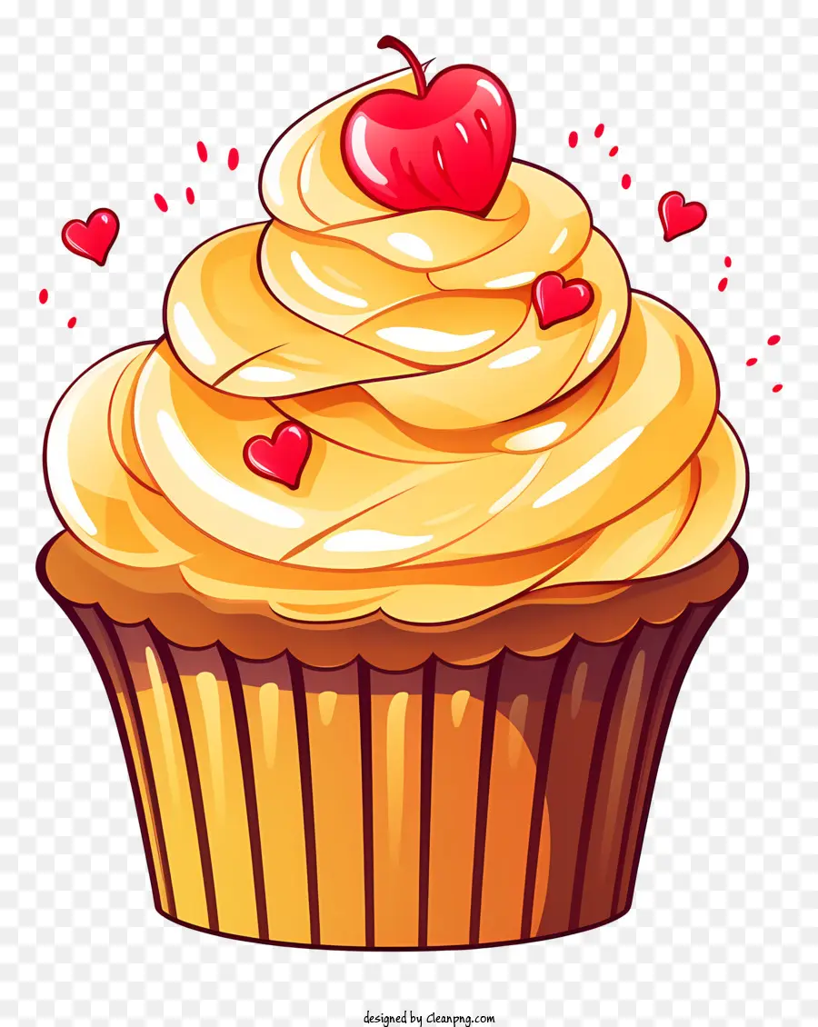 Cupcake，Cupcake De Coração PNG