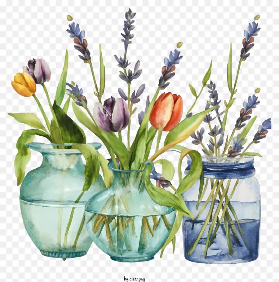 Desenho Animado，Vasos De Flores PNG