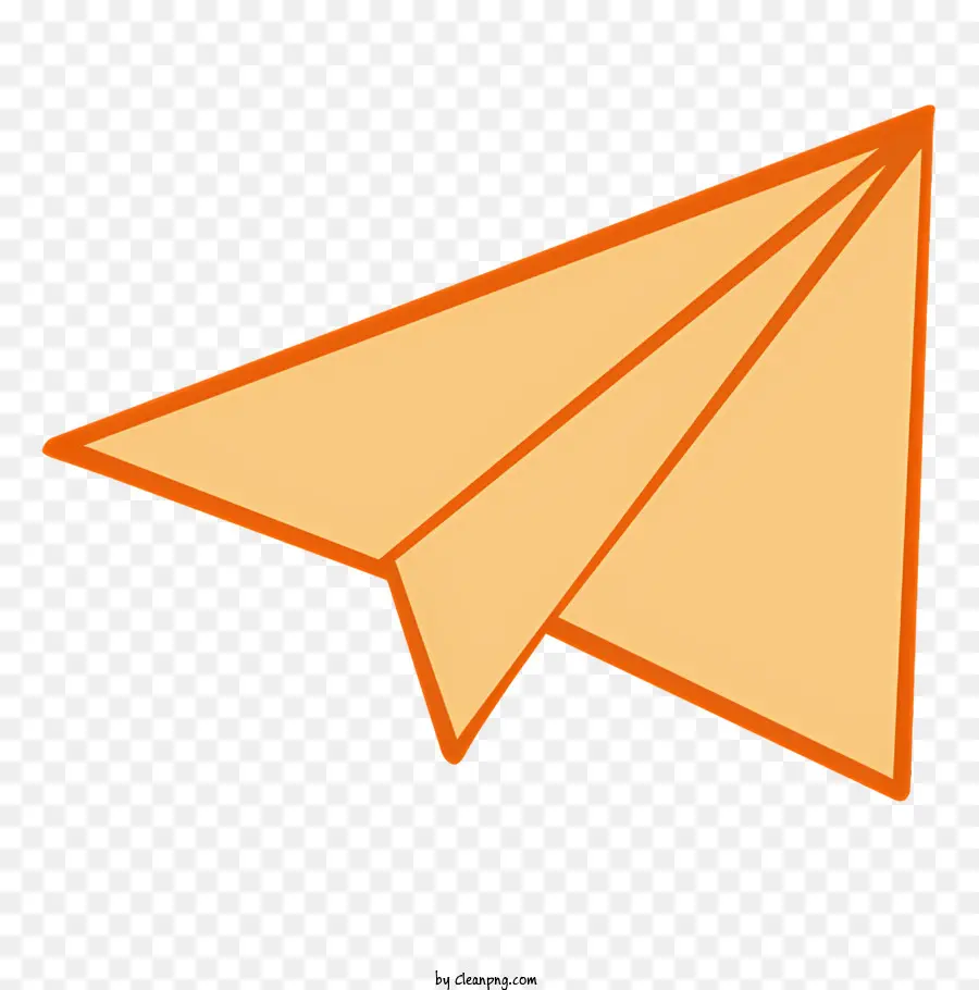Paper Airplane，Laranja Avião De Papel PNG
