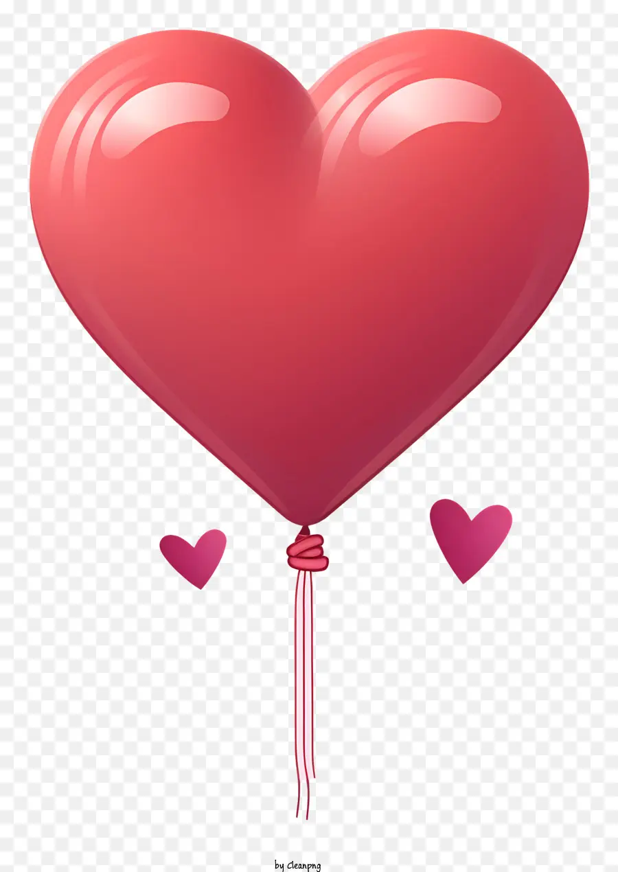 Balão De Presente De Namorado Fofo，Coração Vermelho Balão PNG