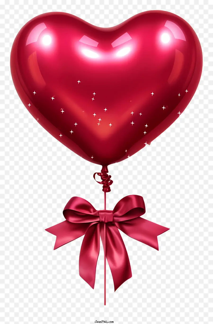 Valentine Gift Balloon，Vermelho Heartshaped Balão PNG