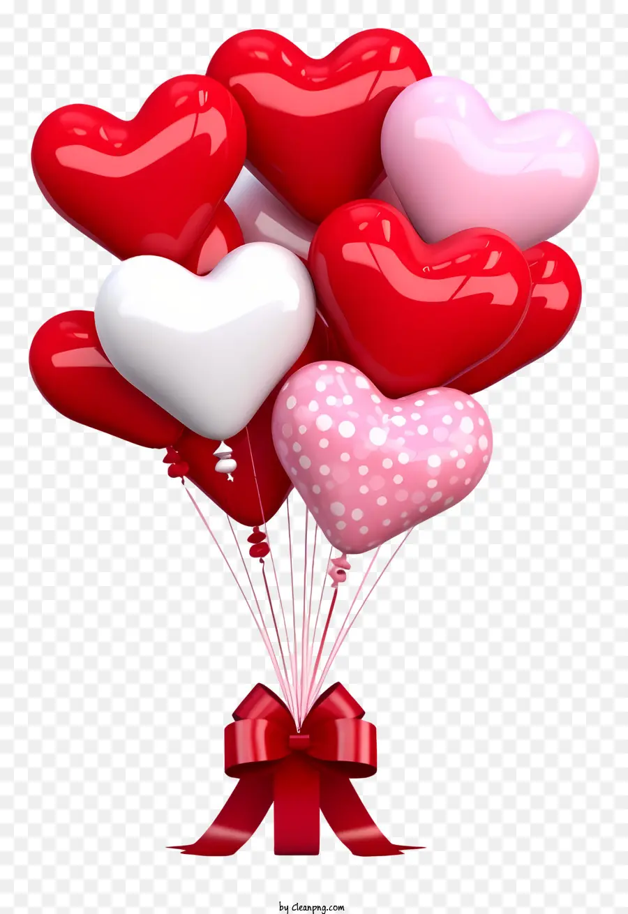 Balão De Presente De Namorado Fofo，Corações PNG