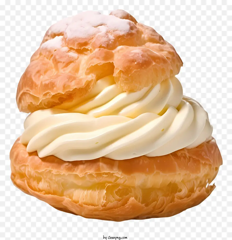 Ilustração Vetorial Plana Minimalizada，Creme Puff PNG