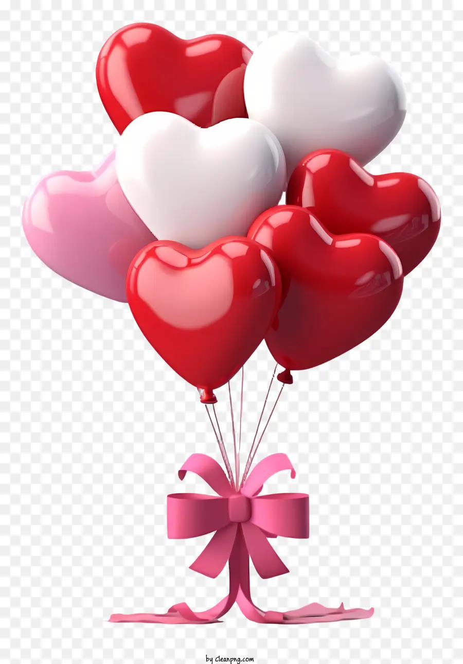 Valentine Gift Balloon，Heartshaped Balões PNG