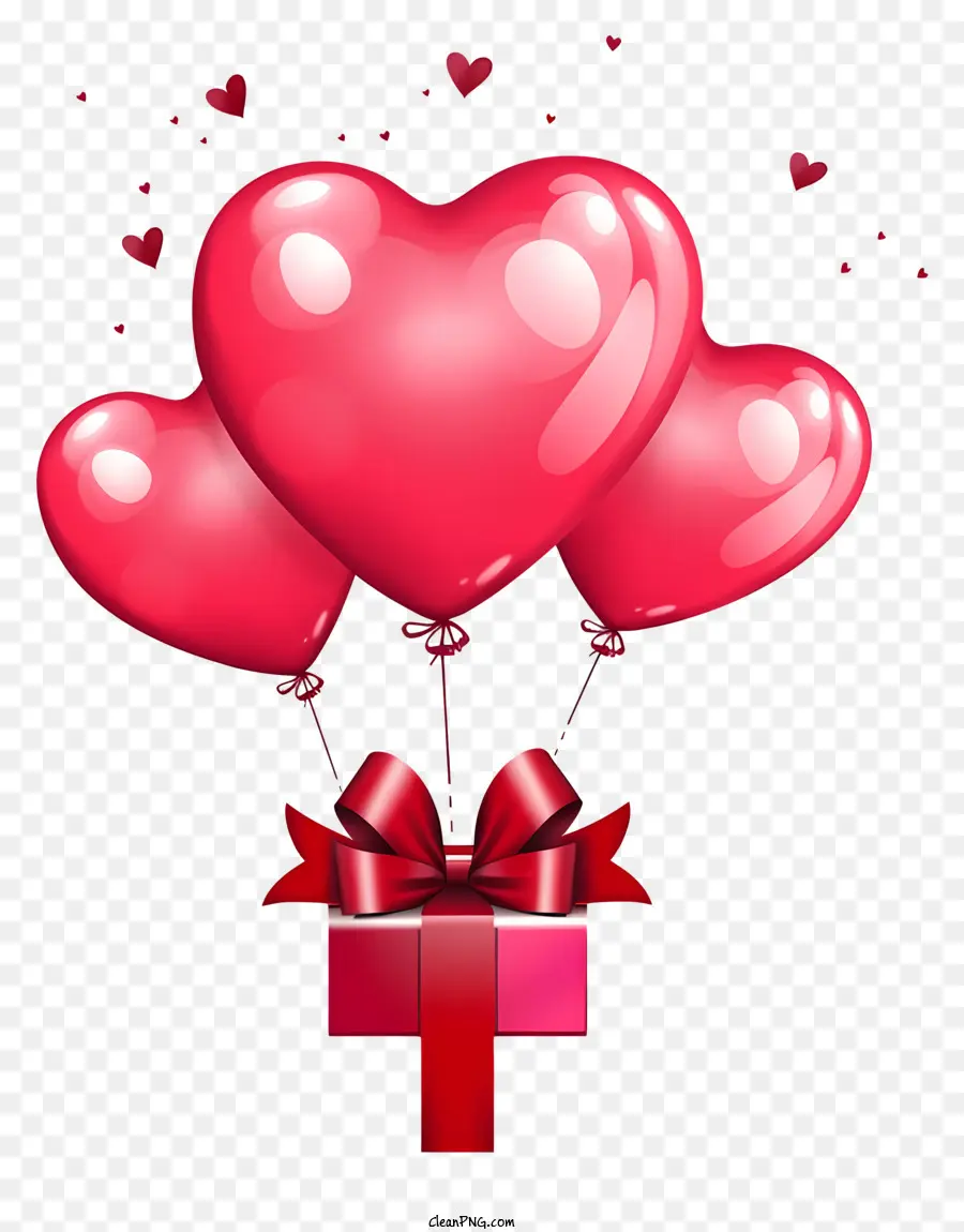Balão De Presente De Namorado Desenhado à Mão，Heartshaped Balões PNG