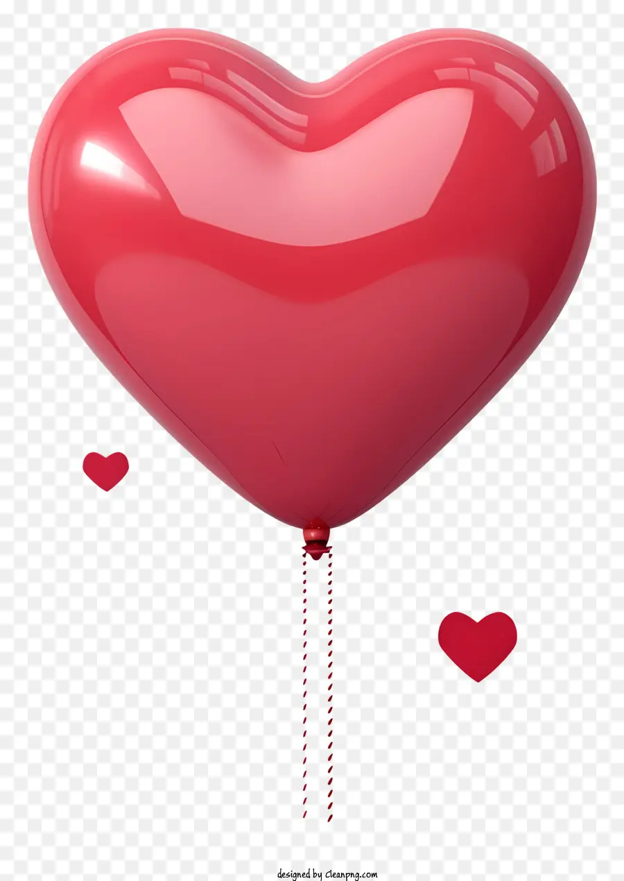 Balão De Presente De Dia Dos Namorados Em 3d Realista，Balão Vermelho PNG