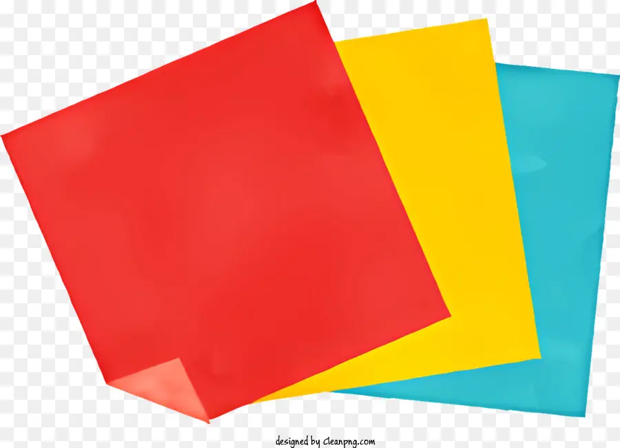 Cores De Papel，Vermelho PNG