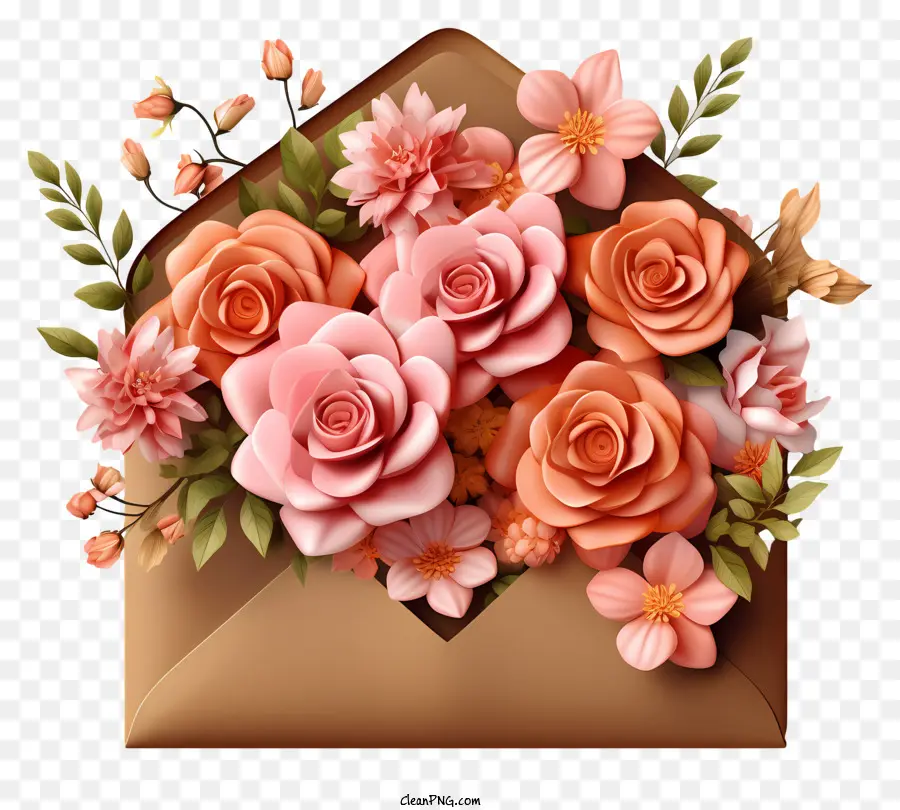 Envelope，Flores PNG