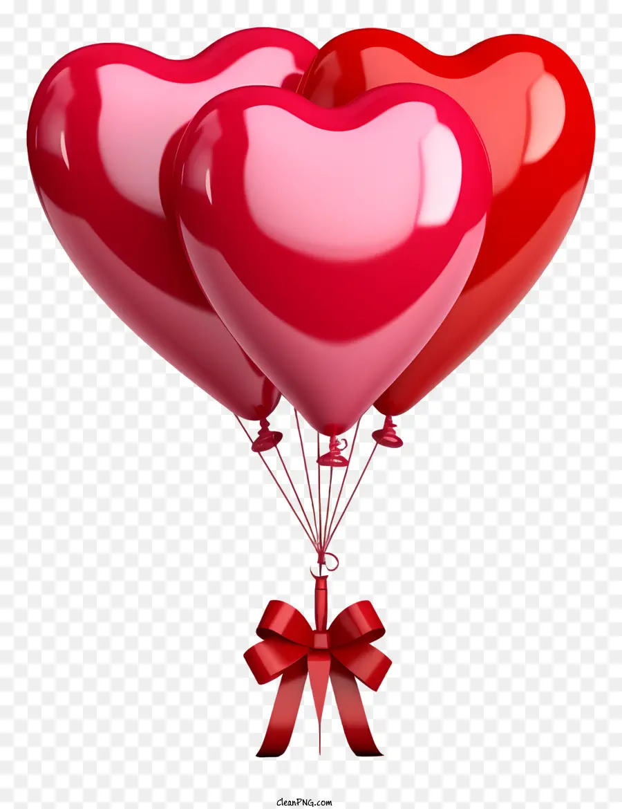 Balão De Presente De Dia Dos Namorados Em 3d Realista，Fotografia Em Preto E Branco PNG
